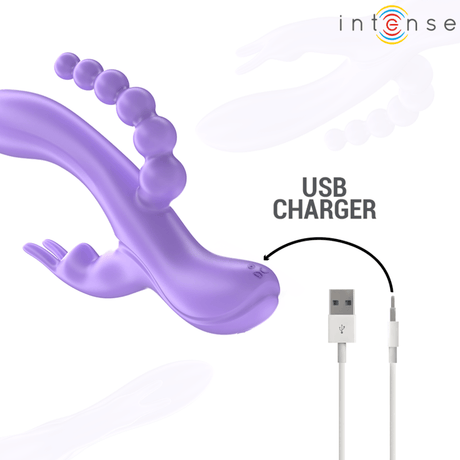 Rabbit-Vibrator Miko Dreifachvibrator Rabbit & Stimulator & Anal 7 Vibrationen Lila