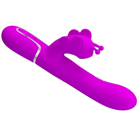 Rabbit-Vibrator Multifunktions-Kaninchenvibrator 4 in 1 Schmetterling Fuchsia