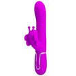 Rabbit-Vibrator Multifunktions-Kaninchenvibrator 4 in 1 Schmetterling Fuchsia
