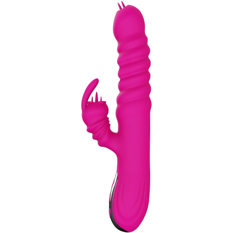 Rabbit-Vibrator Rabbit Doppelzunge Multifunktionsvibrator Fuchsia Wärmeeffekt ffekt