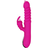 Rabbit-Vibrator Rabbit Doppelzunge Multifunktionsvibrator Fuchsia Wärmeeffekt ffekt