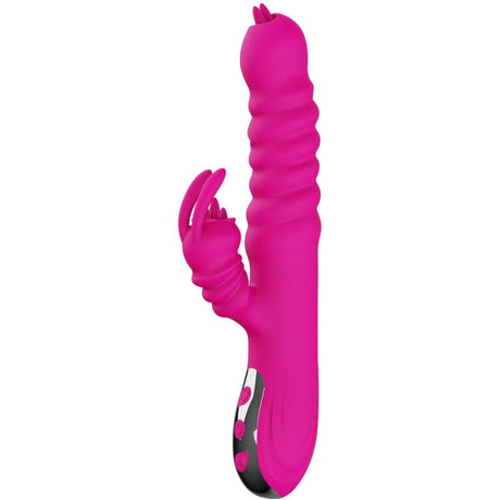 Rabbit-Vibrator Rabbit Doppelzunge Multifunktionsvibrator Fuchsia Wärmeeffekt ffekt