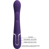 Rabbit-Vibrator Shania Triple Multifunktion Lila – Ansicht 8