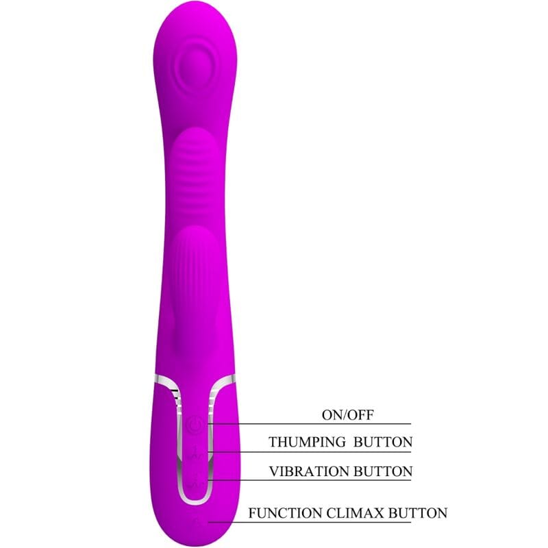 Rabbit-Vibrator Shania Triple Multifunktion Rosa – Ansicht 5