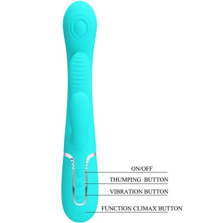 Rabbit-Vibrator Shania Triple Rabbit Multifunktionsvibrator 3 in 1 Blau