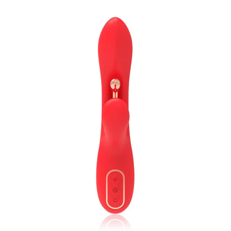 Rabbit-Vibrator The Ace mit drei Motoren Rot 23 x 4 cm – Ansicht 3