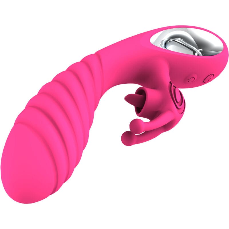 Rabbit-Vibrator Vicky Rabbit mit Fuchsia-Zugringzunge