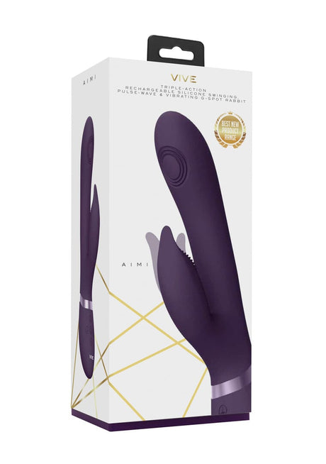 Rabbit-Vibrator Vive Aimi Pulswelle G-Punkt Lila 22,3 x 3,3 cm – Ansicht 2