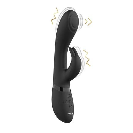 Rabbit-Vibrator Vive Cato Pulse Rabbit Schwarz 21,5 x 3,6 cm
