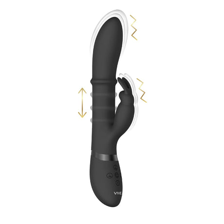 Rabbit-Vibrator Vive Halo Ring Rabbit Schwarz 24,5 x 3,5 cm