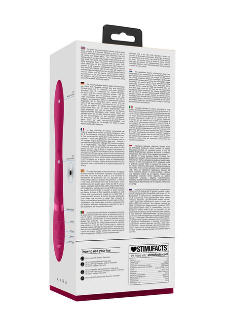 Rabbit-Vibrator Vive Kyra Pulse Rabbit Pink 21,3 x 3,5 cm – Ansicht 3