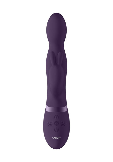 Rabbit-Vibrator Vive Niva mit drehbarer Spitze Lila 21,5 x 3,4 cm – Ansicht 4