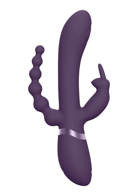 Rabbit-Vibrator Vive Rini Doppelpenetration Pulswelle Lila 22,3 x 4,3 cm – Ansicht 3