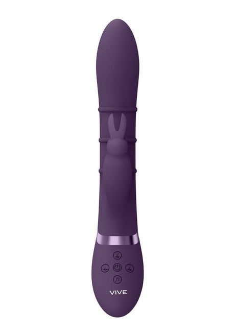 Rabbit-Vibrator Vive Sora mit laufenden Ringen Lila 24,2 x 3,4 cm – Ansicht 3