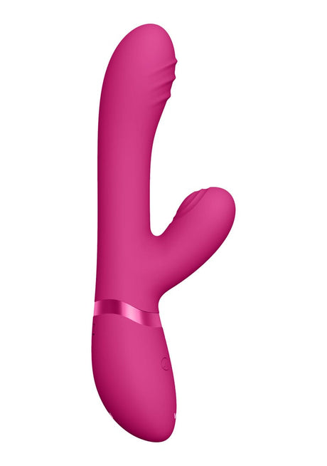 Rabbit-Vibrator Vive Tani mit Fingerbewegung Pink 21,5 x 3,3 cm – Ansicht 4