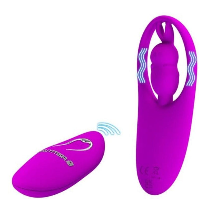 Auflegevibrator Pretty Love Wild Rabbit tragbar mit Fernbedienung Flieder 10,8 x 4 cm