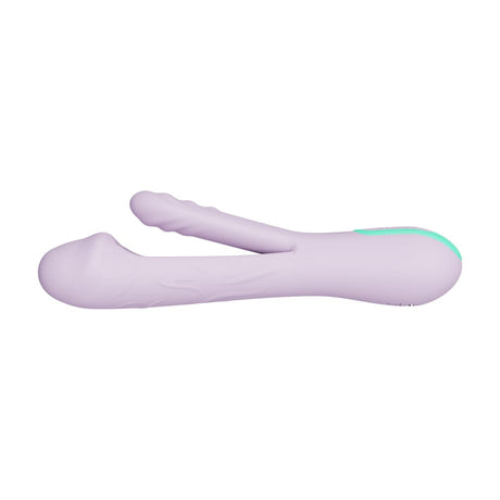 Rabbit-Vibrator Younique zwei Motoren Violett und Türkis 18,5 x 3,3 cm – Ansicht 6