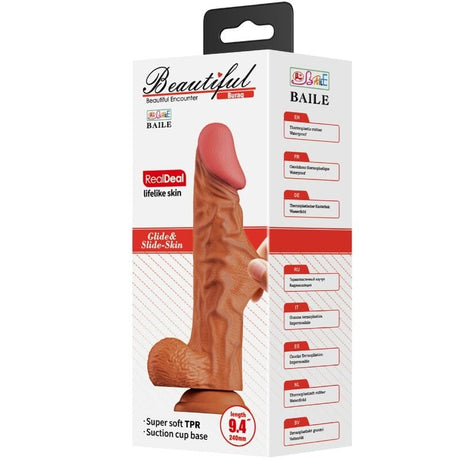 Realistischer Dildo Buraq Fleisch Hautfarbe 24 cm
