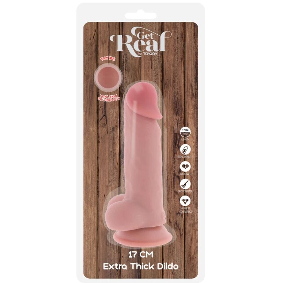 Realistischer Dildo Deluxe mit Hoden Extra Dick 12,5 x 4,5 cm – Ansicht 4
