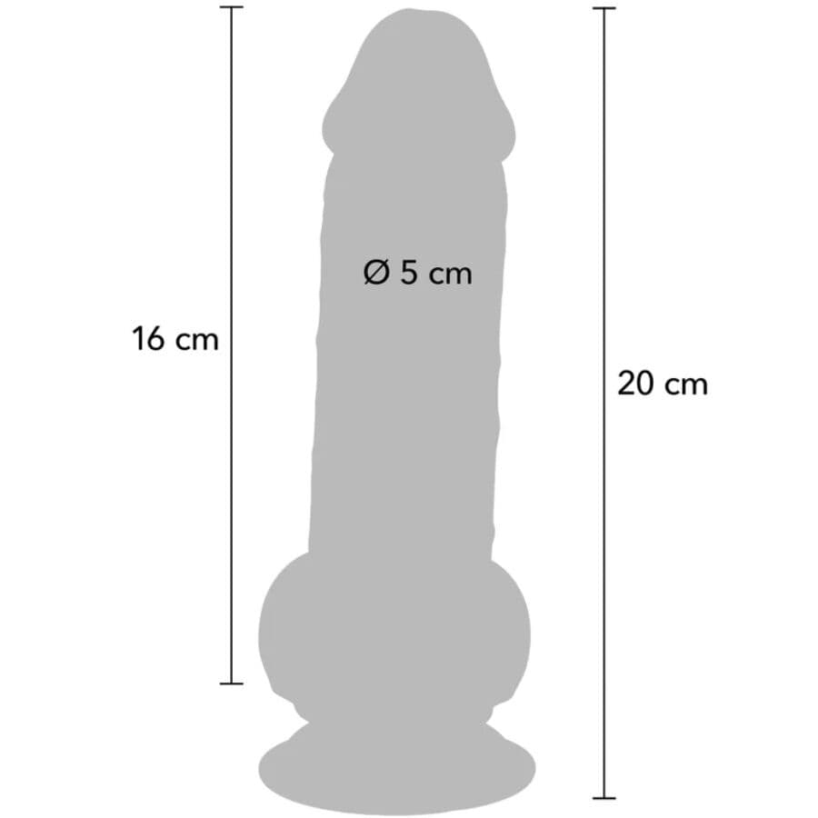 Realistischer Dildo Deluxe mit Hoden Extra Dick 16 x 5 cm – Ansicht 4