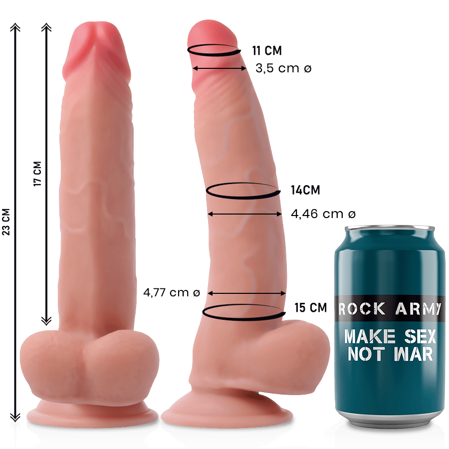 Realistischer Dildo Doppeldichte Leopard 23 x 4,77 cm – Ansicht 3