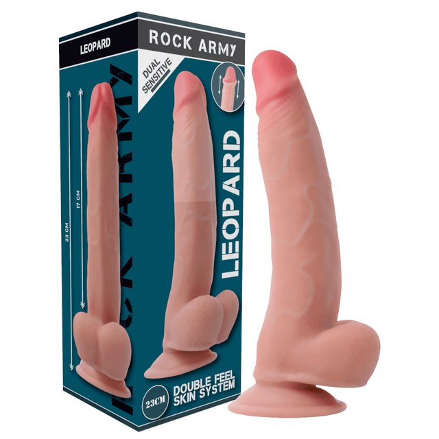 Realistischer Dildo Doppeldichte Leopard 23 x 4,77 cm