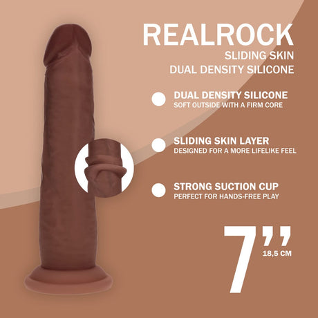 Dildo Realistischer Dual Density Gleithaut 18,5 x Ø 3,9 cm – Ansicht 6