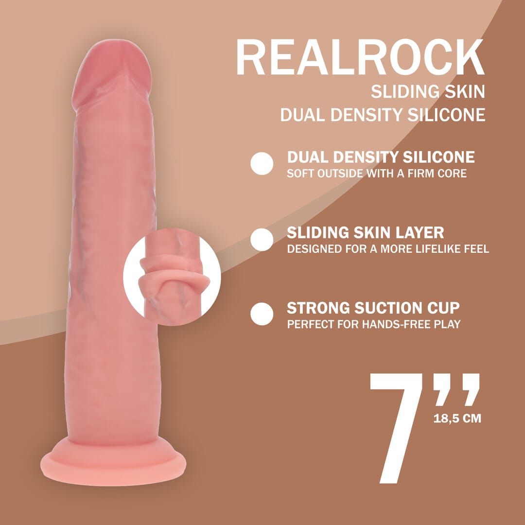 Dildo Realistischer Dual Density Gleithaut 18,5 x Ø 3,9 cm – Ansicht 13
