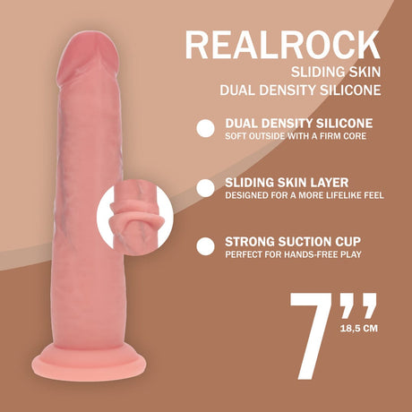 Dildo Realistischer Dual Density Gleithaut 18,5 x Ø 3,9 cm – Ansicht 13