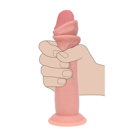 Dildo Realistischer Dual Density Gleithaut 18,5 x Ø 3,9 cm – Ansicht 14