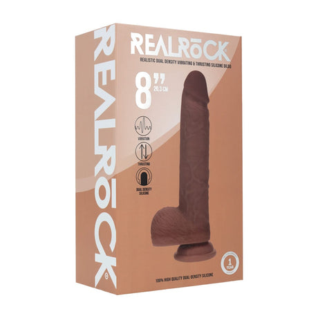 Realistischer Dildo Dual Density vibrierend stoßend mit Hoden 20,3 x Ø 4 cm – Ansicht 2