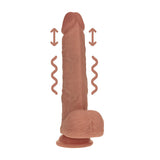 Realistischer Dildo Dual Density vibrierend stoßend mit Hoden 20,3 x Ø 4 cm – Ansicht 15