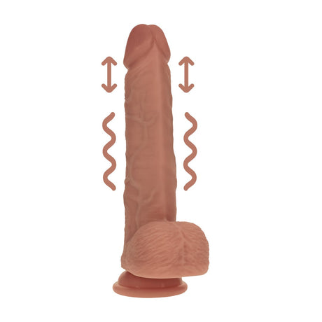 Realistischer Dildo Dual Density vibrierend stoßend mit Hoden 20,3 x Ø 4 cm – Ansicht 15