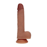 Realistischer Dildo Dual Density vibrierend stoßend mit Hoden Hautfarbe 17,8 x Ø 3,5 cm – Ansicht 15