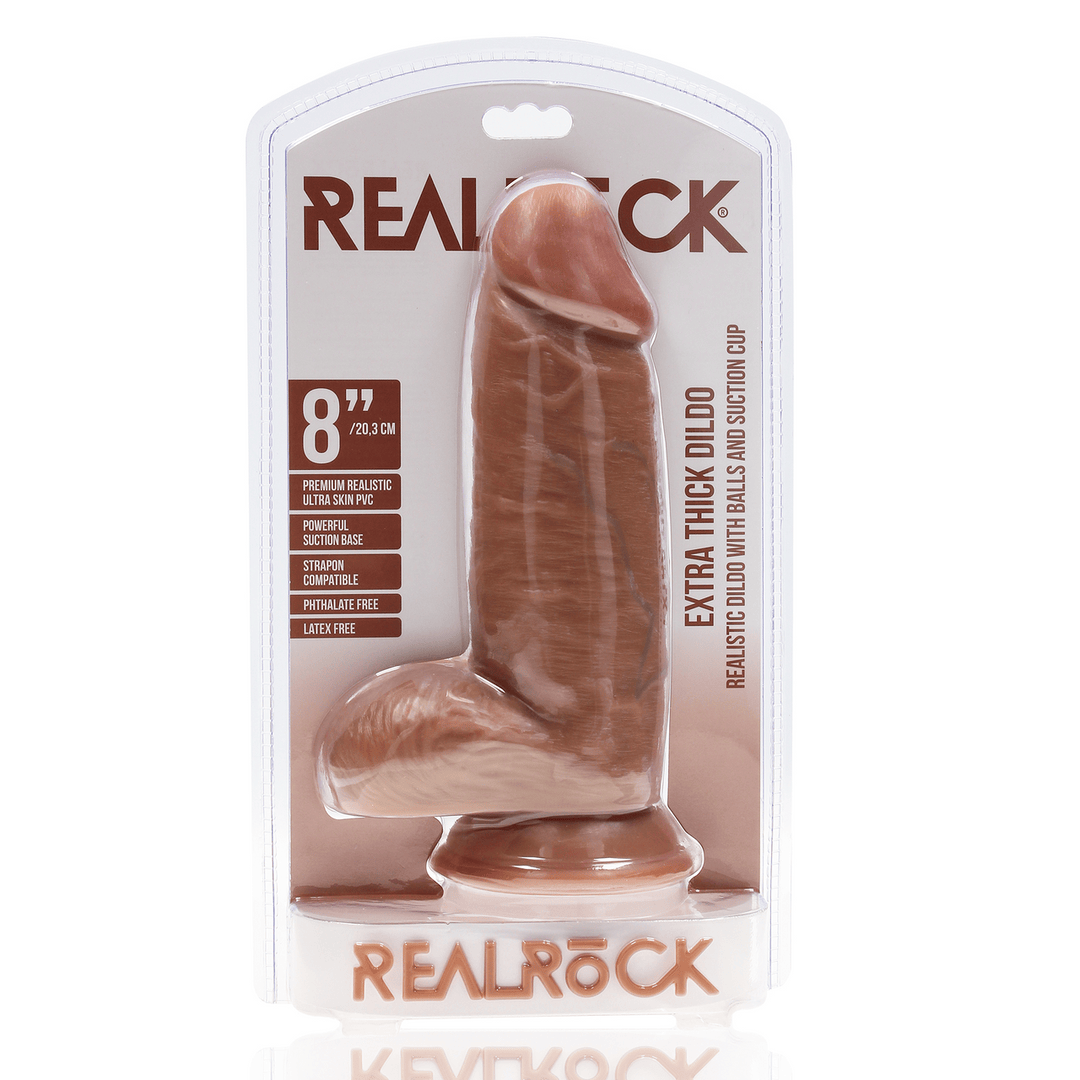 Realistischer Dildo extra dick gerade mit Hoden 16,5 x Ø 6,6 cm – Ansicht 16