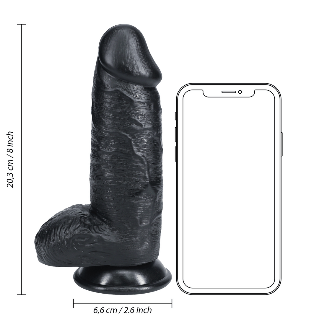 Realistischer Dildo extra dick gerade mit Hoden 16,5 x Ø 6,6 cm – Ansicht 7