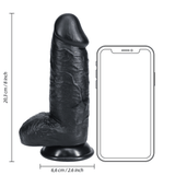 Realistischer Dildo extra dick gerade mit Hoden 16,5 x Ø 6,6 cm – Ansicht 7