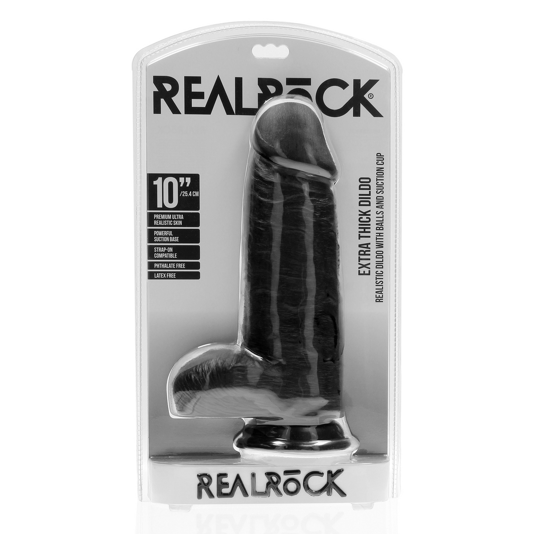 Realistischer Dildo extra dick gerade mit Hoden 20,3 x Ø 8 cm – Ansicht 2
