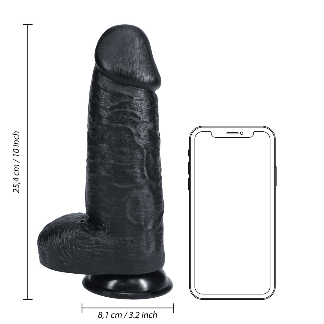 Realistischer Dildo extra dick gerade mit Hoden 20,3 x Ø 8 cm – Ansicht 7