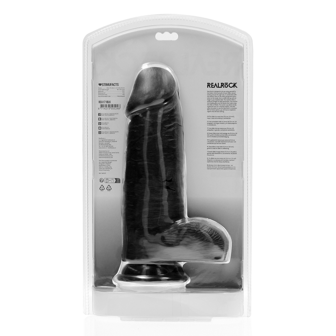 Realistischer Dildo extra dick gerade mit Hoden 20,3 x Ø 8 cm – Ansicht 3