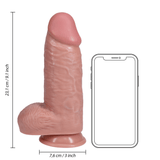 Realistischer Dildo extra dick gerade mit Hoden 7,5 x Ø 7,6 cm – Ansicht 14