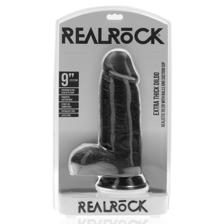 Realistischer Dildo extra dick gerade mit Hoden 7,5 x Ø 7,6 cm – Ansicht 2