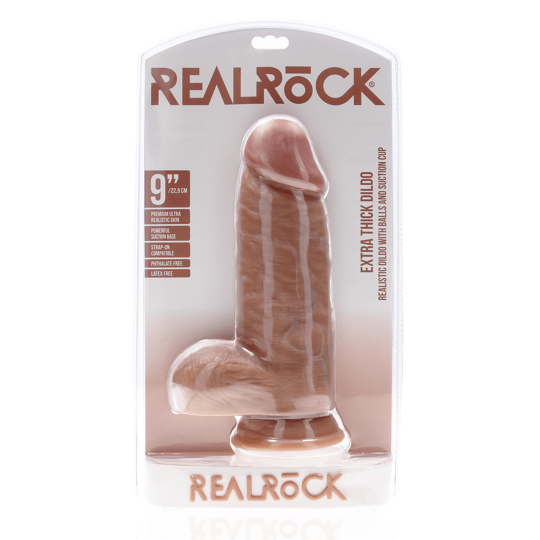 Realistischer Dildo extra dick gerade mit Hoden 7,5 x Ø 7,6 cm – Ansicht 16