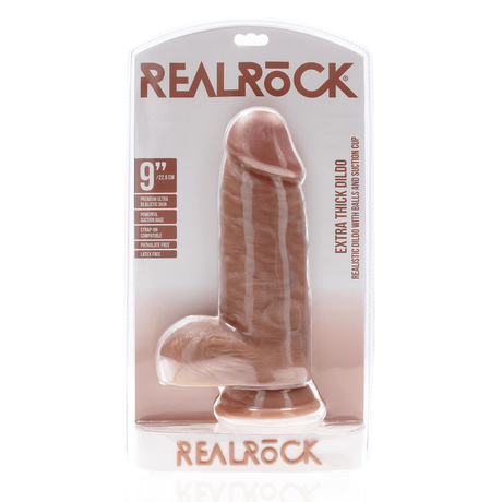 Realistischer Dildo extra dick gerade mit Hoden 7,5 x Ø 7,6 cm – Ansicht 16
