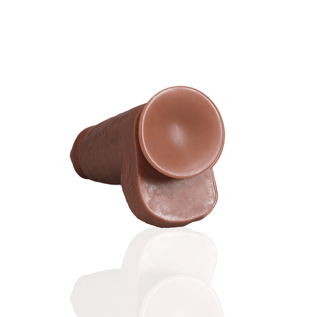 Realistischer Dildo extra dick gerade mit Hoden 7,5 x Ø 7,6 cm – Ansicht 19