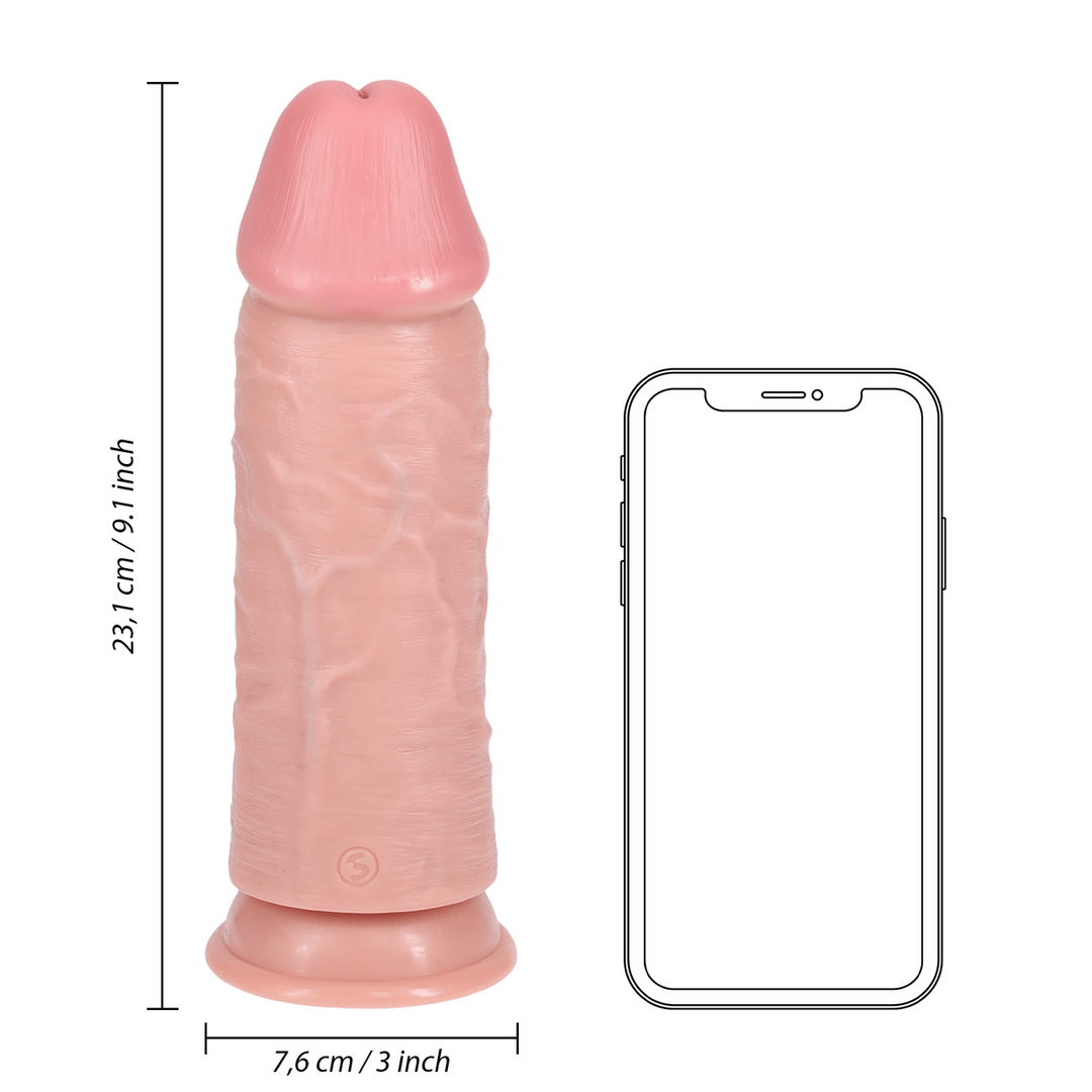 Realistischer Dildo extra dick gerade ohne Hoden 23 x Ø 7,6 cm – Ansicht 14