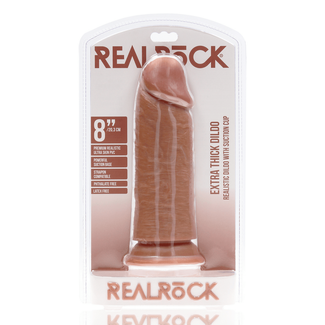 Realistischer Dildo extra dick gerade ohne Hoden Hautfarbe 20,3 x Ø 6,6 cm – Ansicht 9