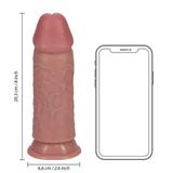 Realistischer Dildo extra dick gerade ohne Hoden Hautfarbe 20,3 x Ø 6,6 cm – Ansicht 6