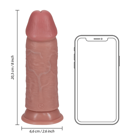 Realistischer Dildo extra dick gerade ohne Hoden Hautfarbe 20,3 x Ø 6,6 cm – Ansicht 6
