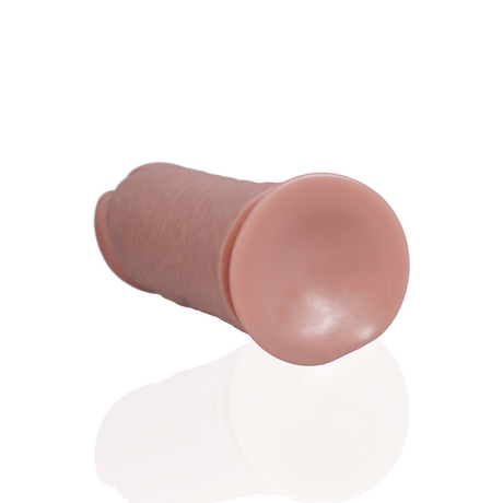 Realistischer Dildo extra dick gerade ohne Hoden Hautfarbe 25,4 x Ø 8 cm – Ansicht 4